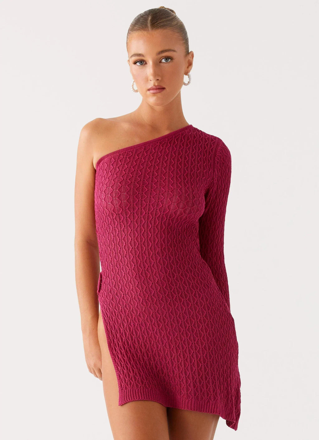 Medda Knit Mini Dress - Hot Pink
