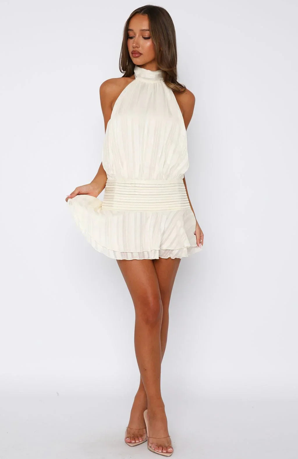 Ivory Bloom Mini Dress