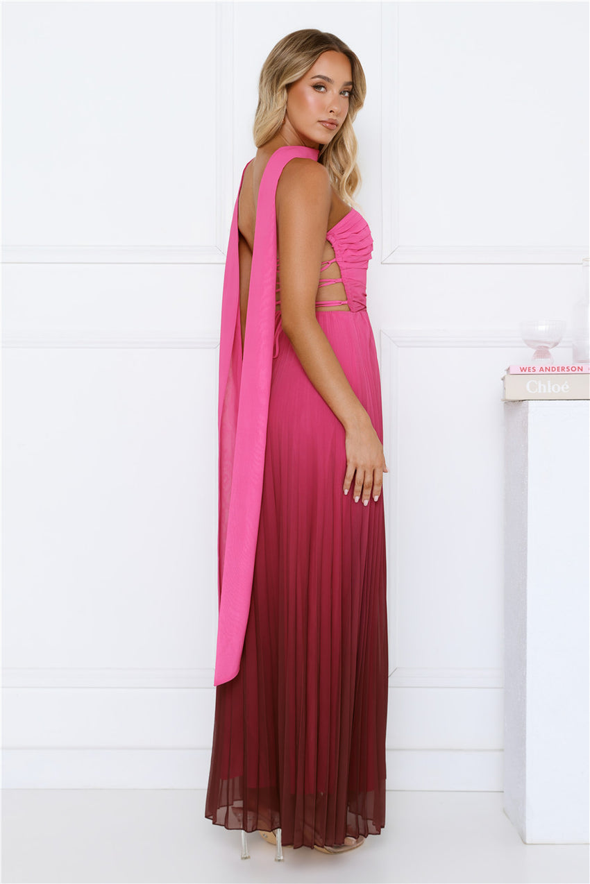 Rosie Reverie Strapless Maxi Dress Pink
