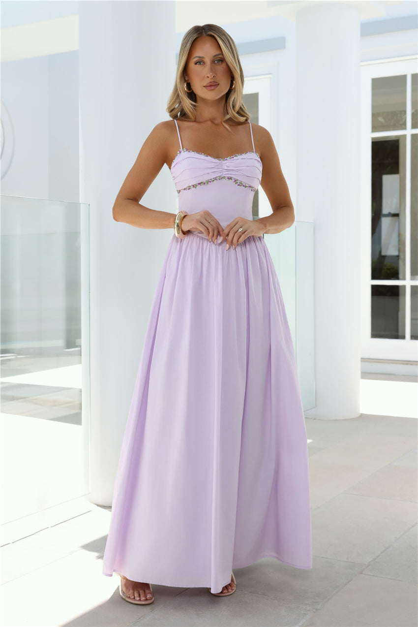 Happy Is Pretty Maxi Dress Lavender