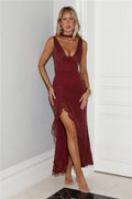 Glow In Twilight Maxi Dress Burgundy