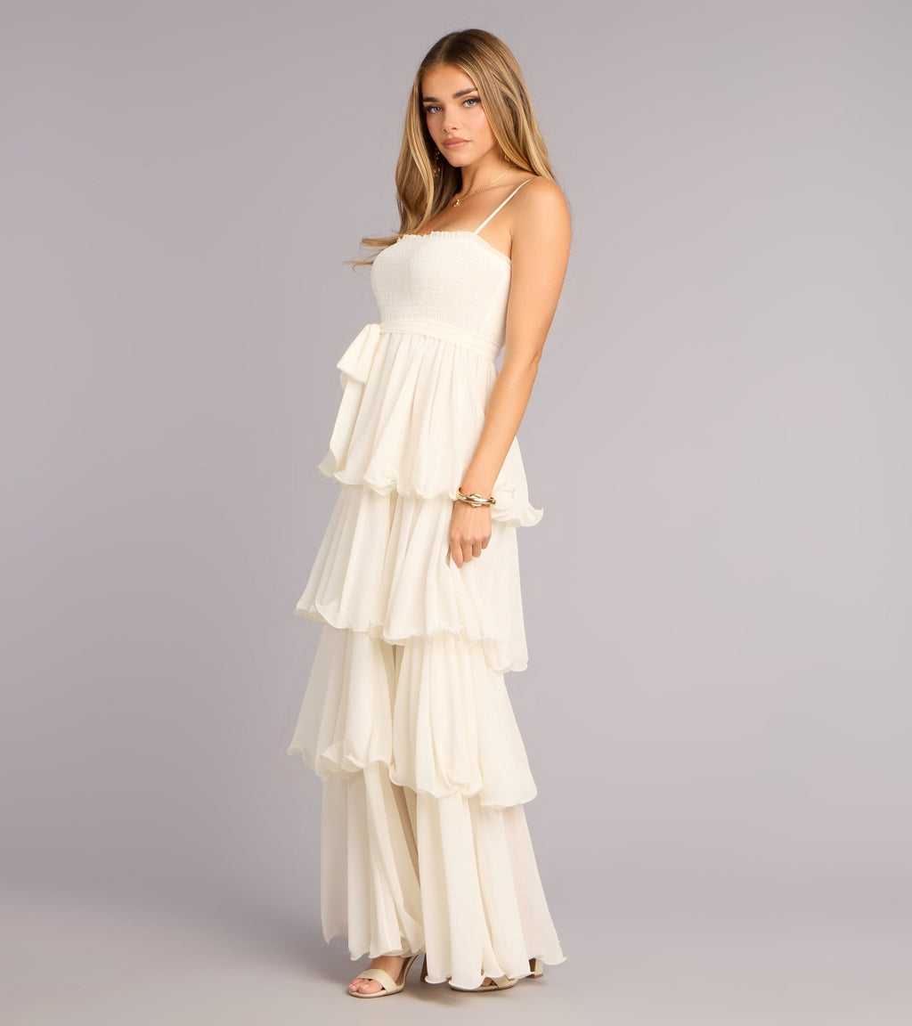 Love in Layers Ruffle Chiffon Maxi Dress