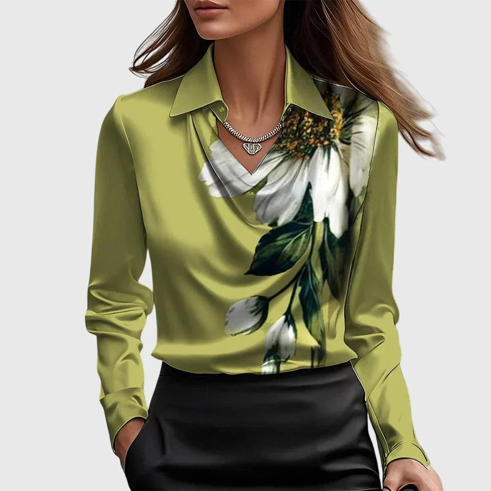 Valentina Satin Cowl Top