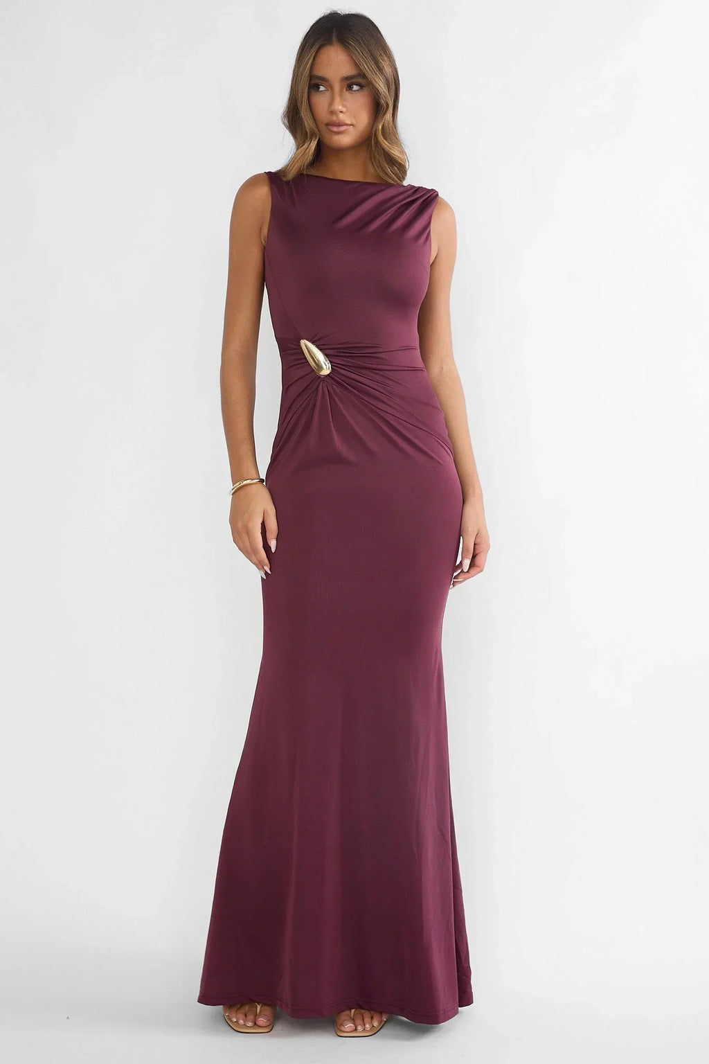 Isalyn Maxi Dress Burgundy