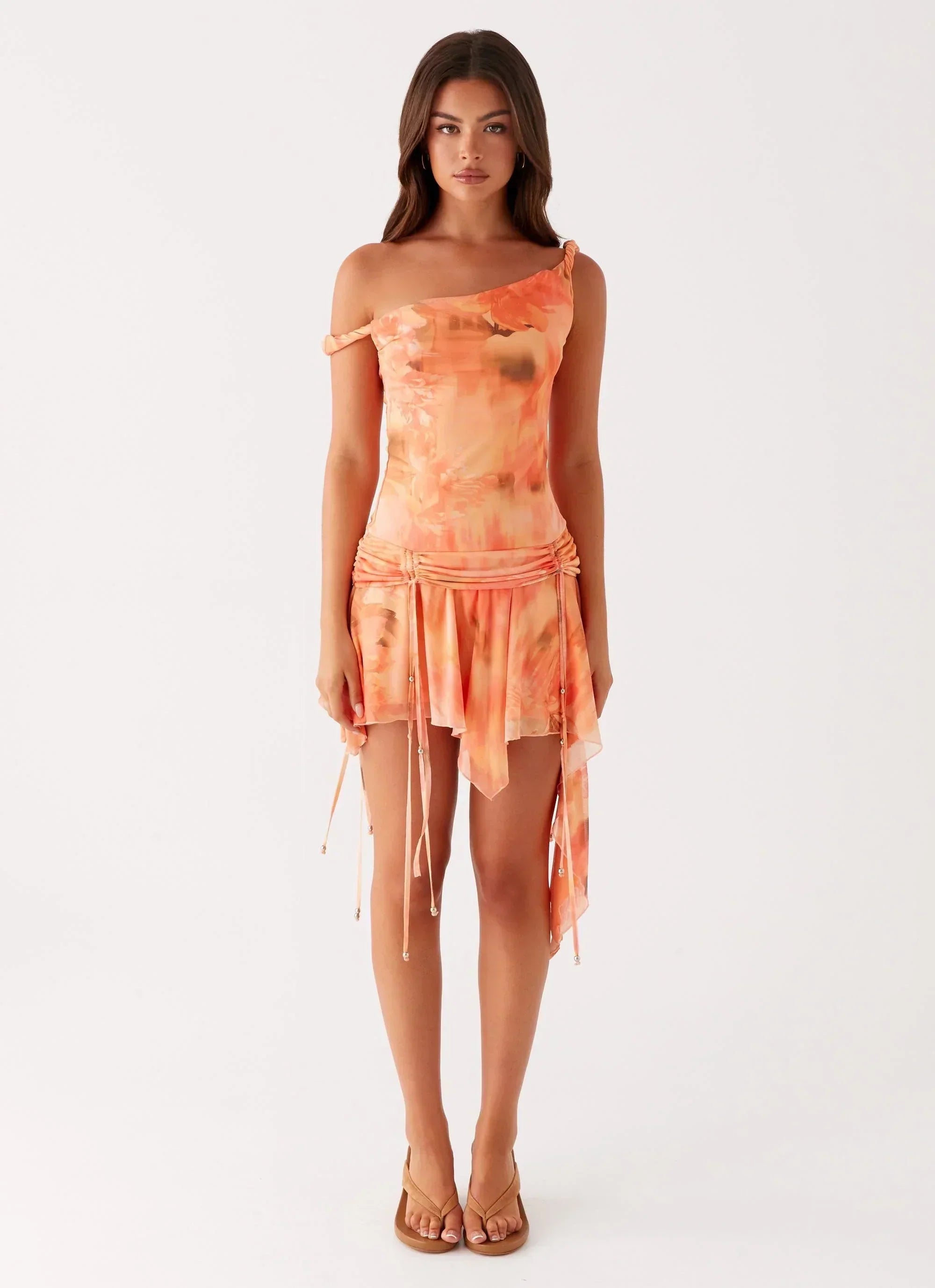 Catch Up Mini Dress - Sunset Floral
