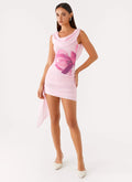 Good Fortune Mini Dress - Pink