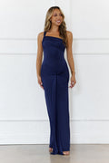 Love This Feeling One Shoulder Maxi Dress Navy