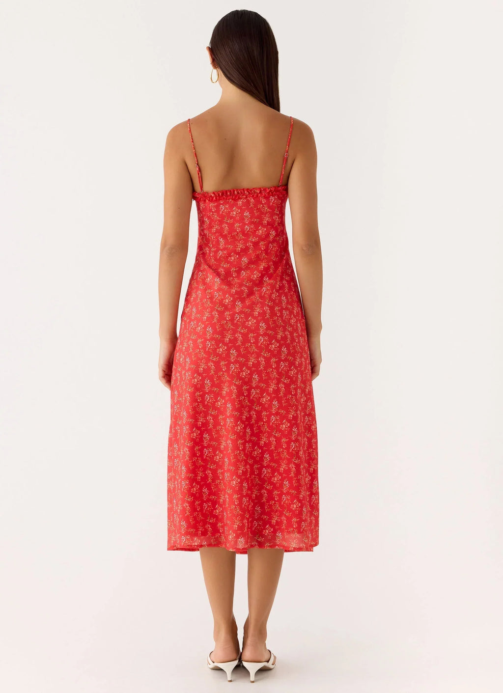 Kahlo Midi Dress Red