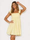 Ready For Brunch Mini Dress Yellow