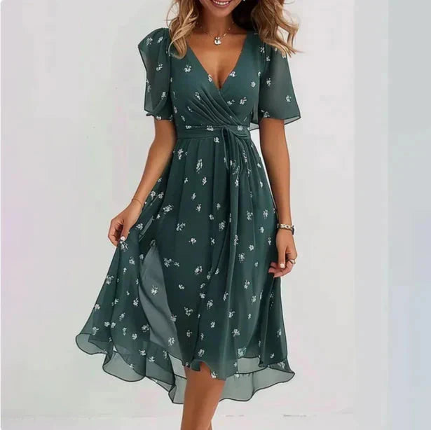 Elena Wrap Midi Dress