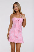 Gloss Muse Strapless Mini Dress Pink