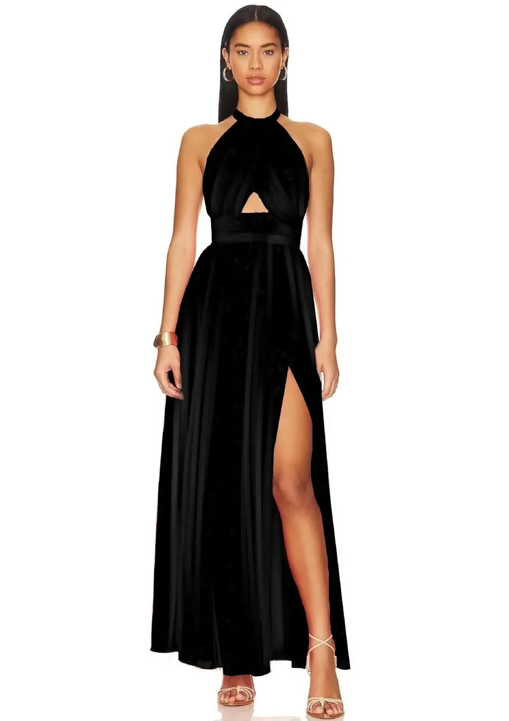 Corset Cutout Maxi Dress