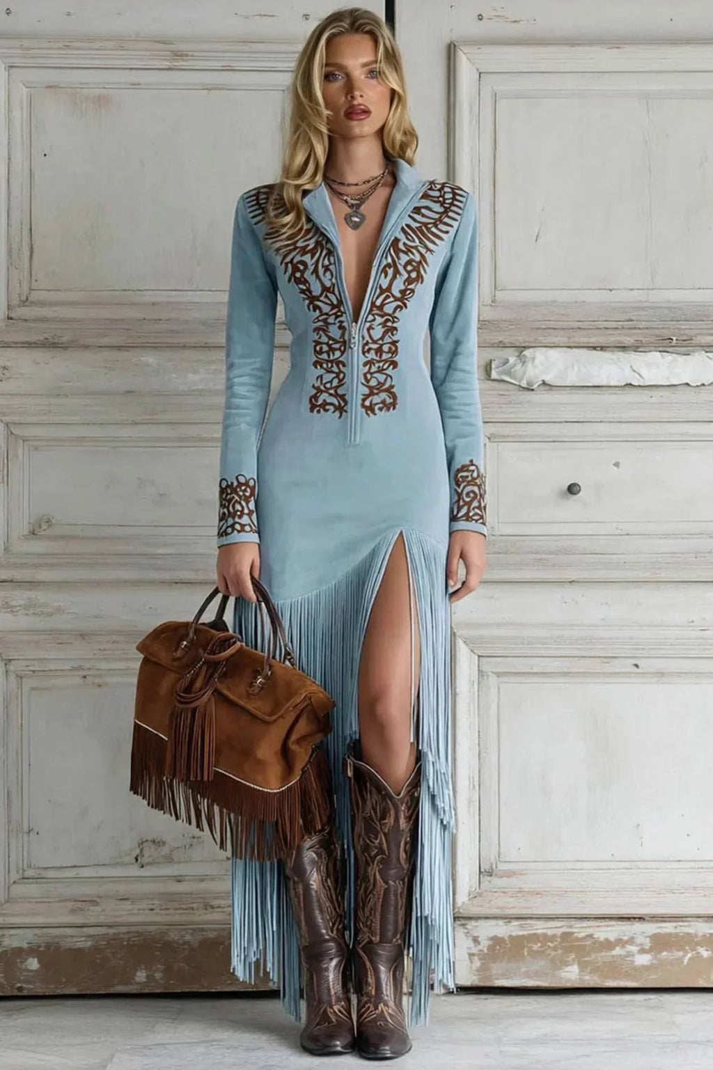 Dakota Embroidered Maxi Dress