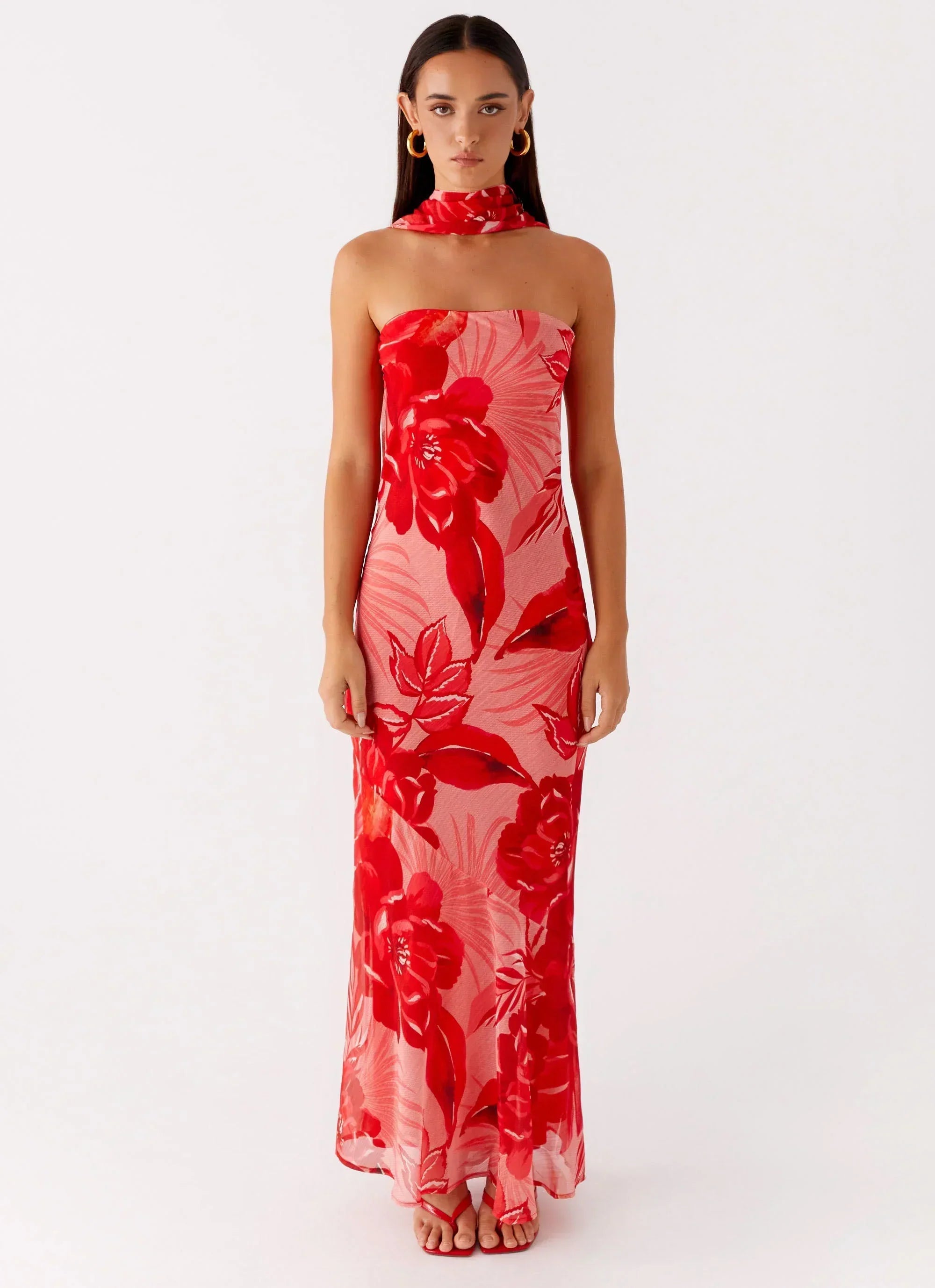 Under The Pagoda Maxi Dress - Sicily Sunsets Print