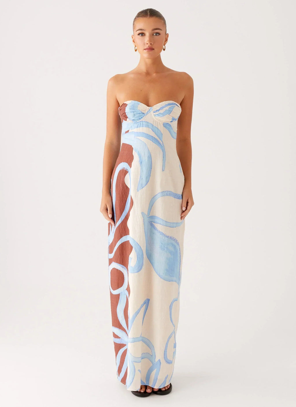 Raiden Maxi Dress - Bloom Wave Print