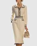 Margot Piped Midi Dress