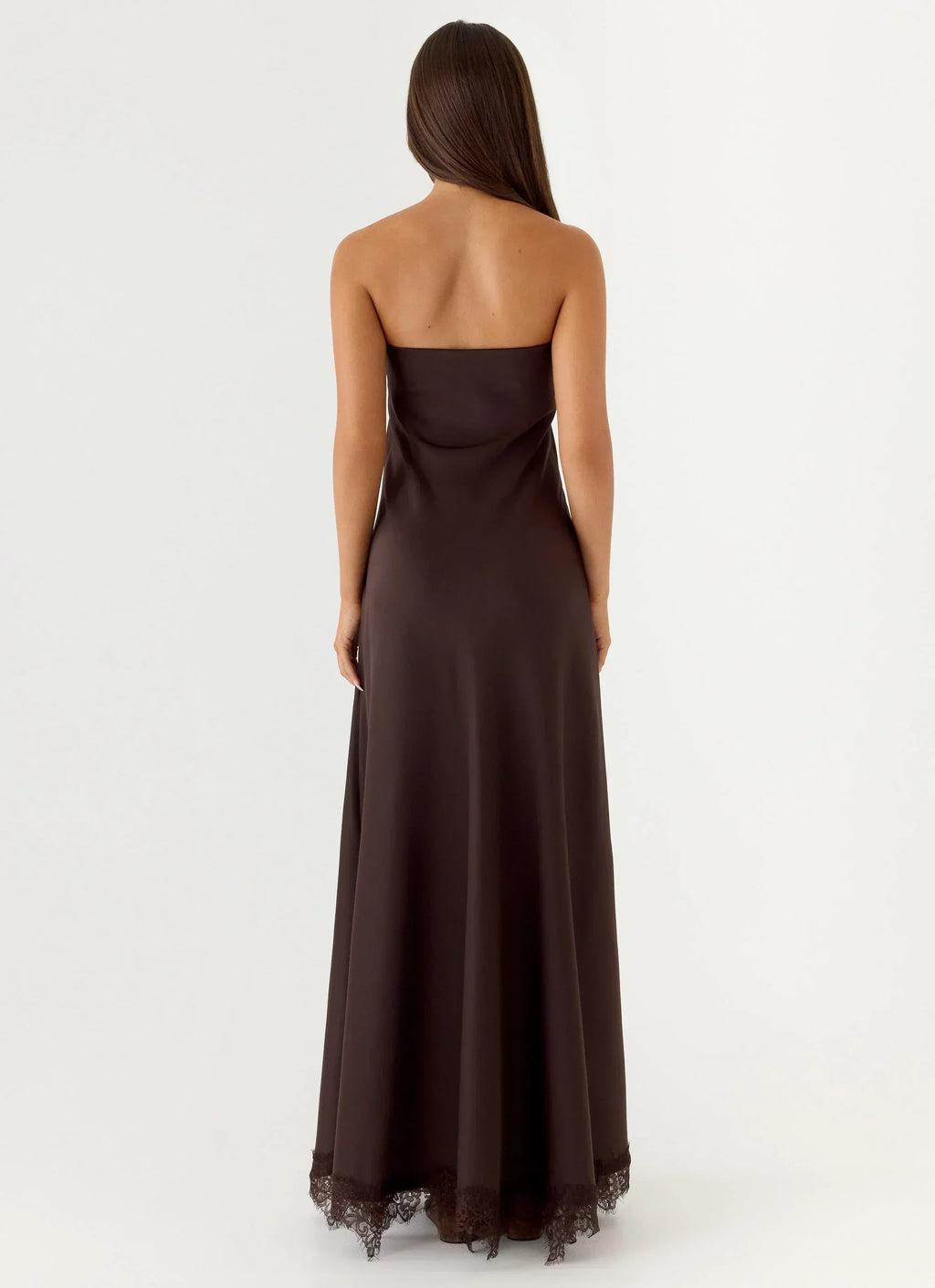 Kayleigh Strapless Maxi Dress - Chocolate Torte