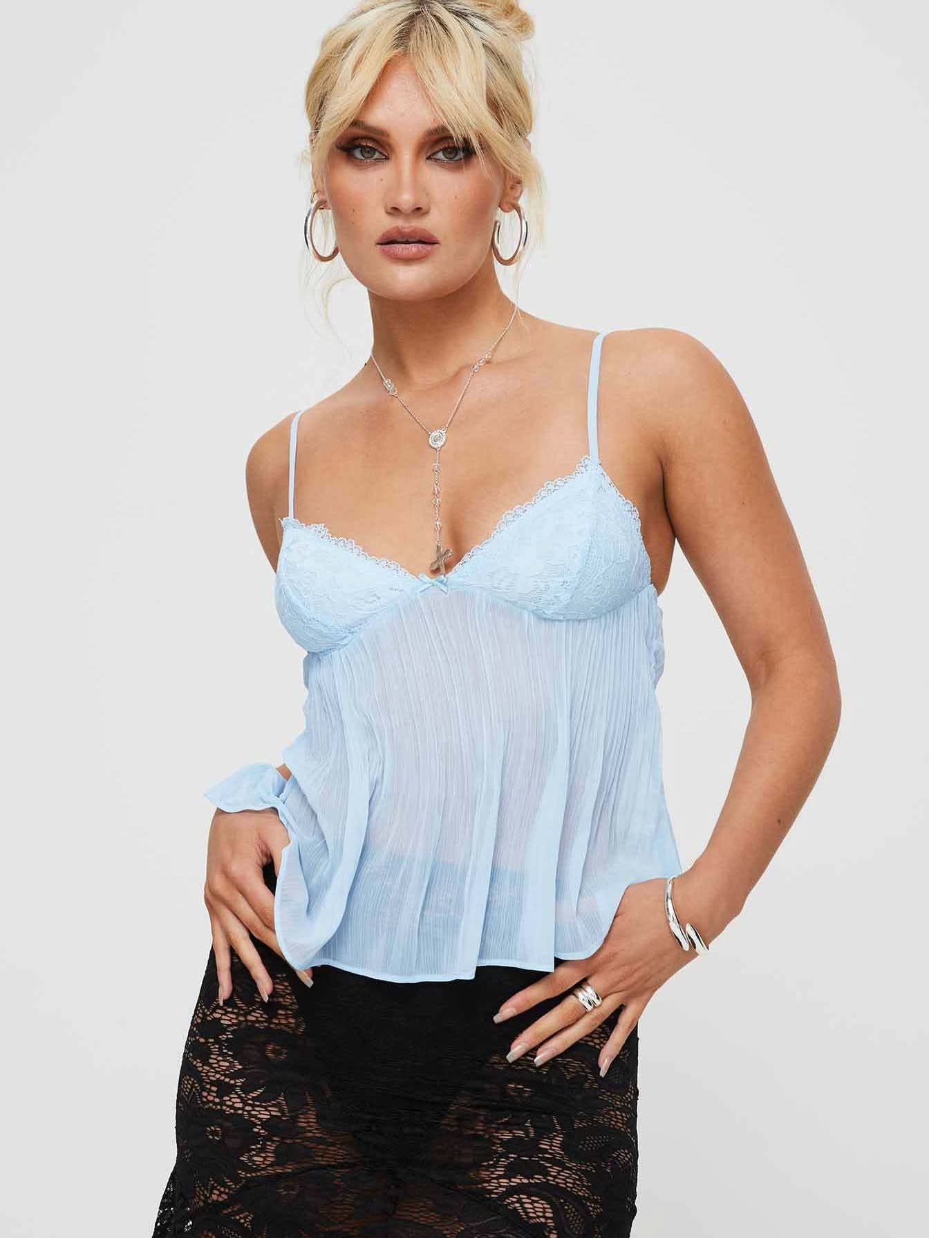 Sage Lace Cami Top