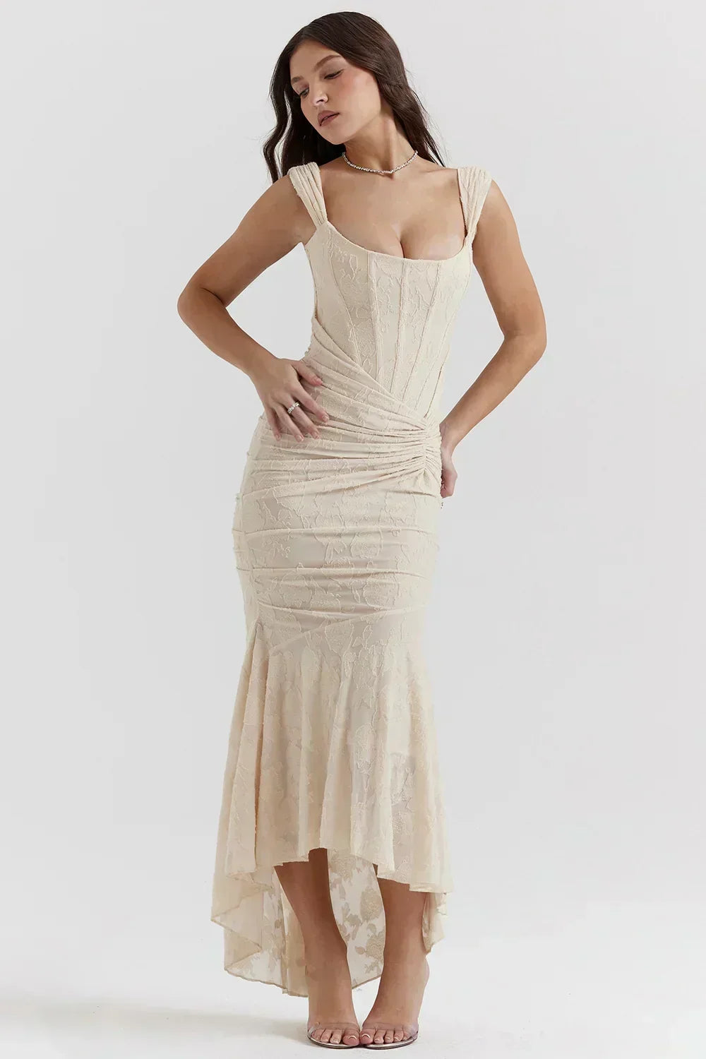 Carisia - Women'S Midi Dress With Floral Pattern