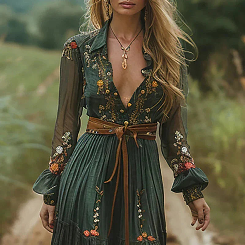 Valentina Embroidered Maxi Dress