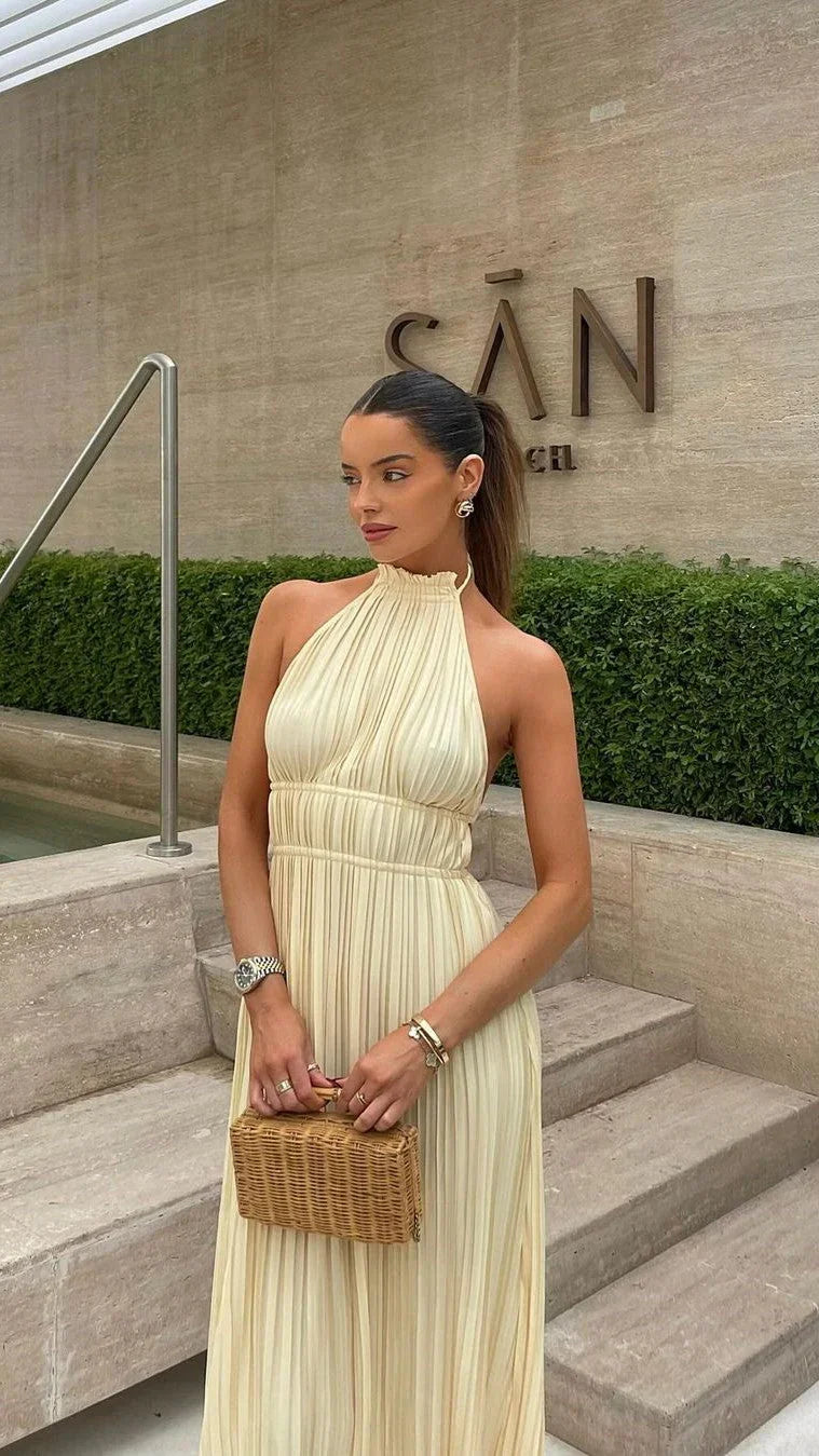 Malia Pleated Maxi Dress