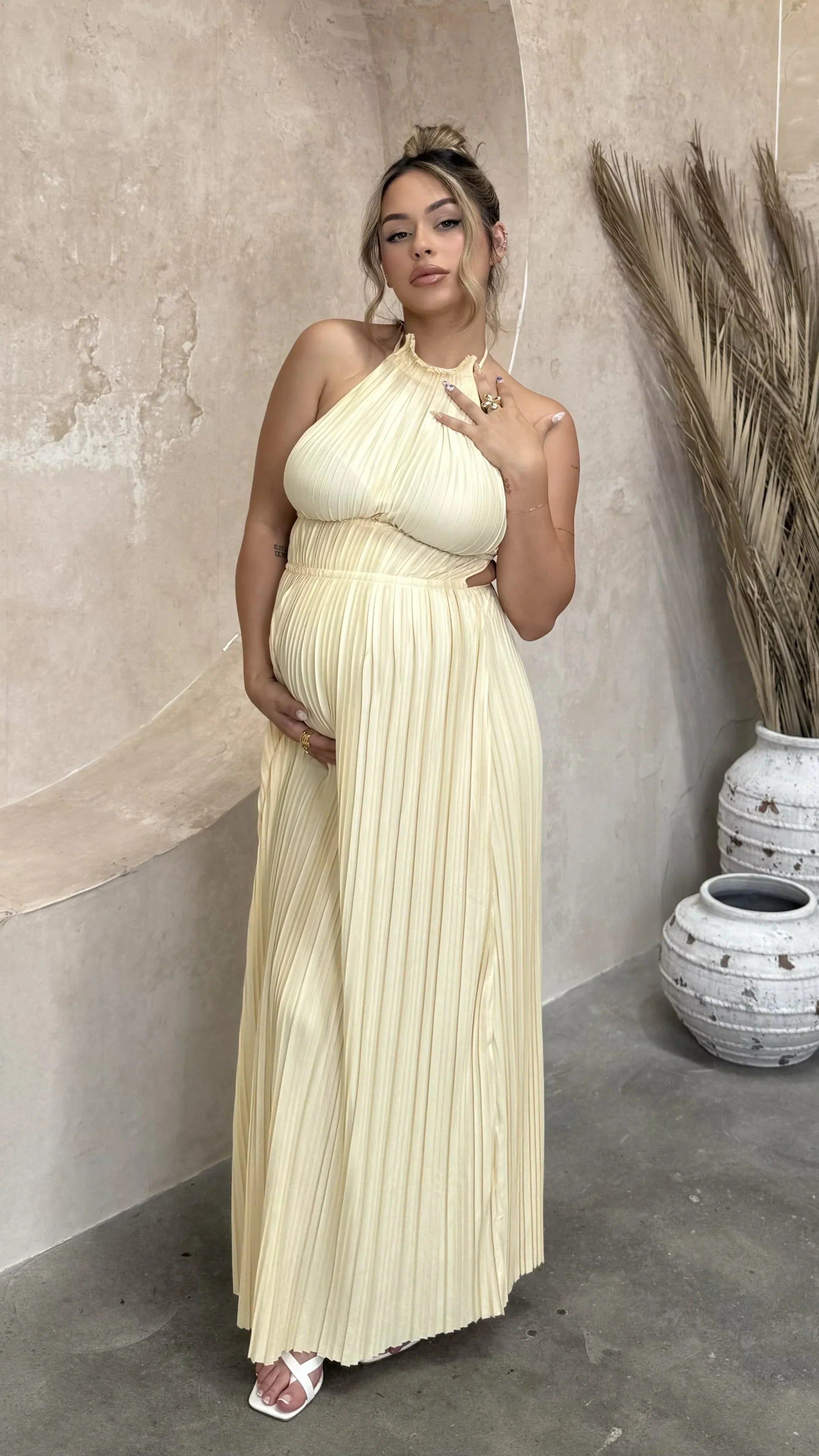 Malia Pleated Maxi Dress