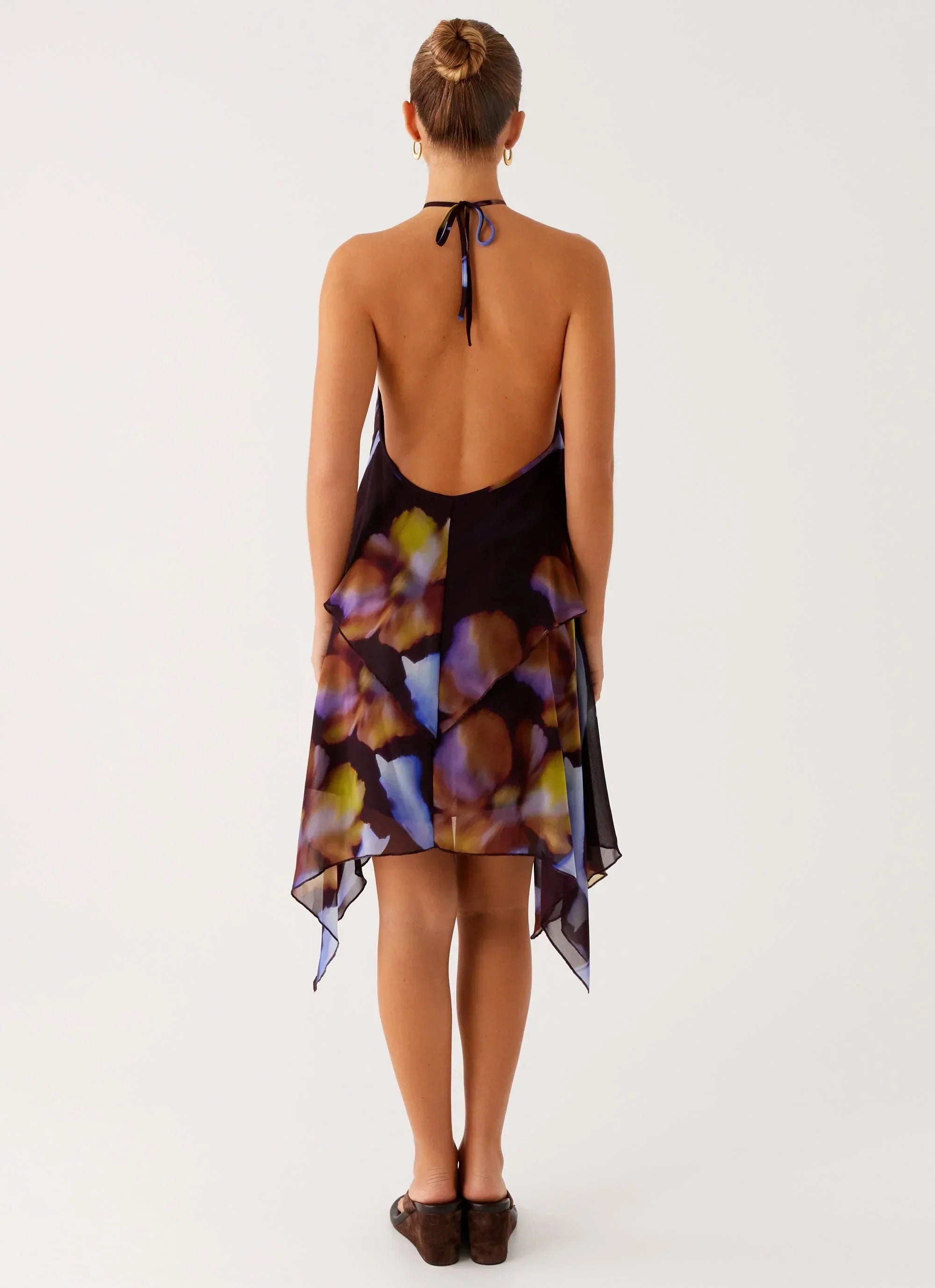 Verbena Midi Dress - Dark Floral