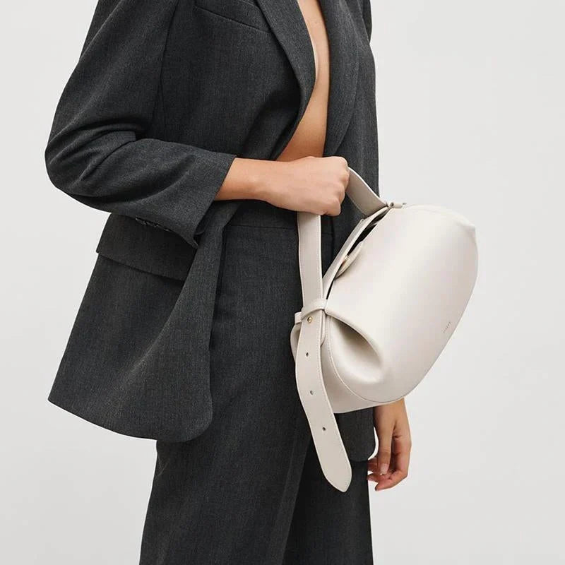 Duttini | Sculptural Round Shoulder Bag, Top Handle