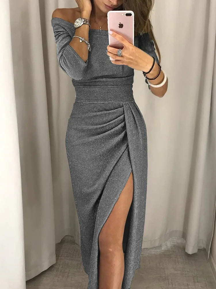 Sienna Ruched Midi Dress