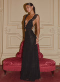 Giulia Lace Maxi Dress - Black