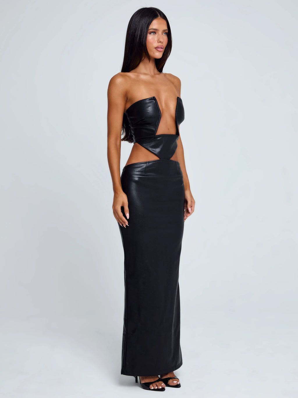 Milarae Black Midi Dress
