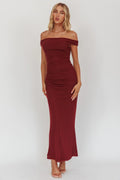 Bloom Mesh Midi Dress Wine