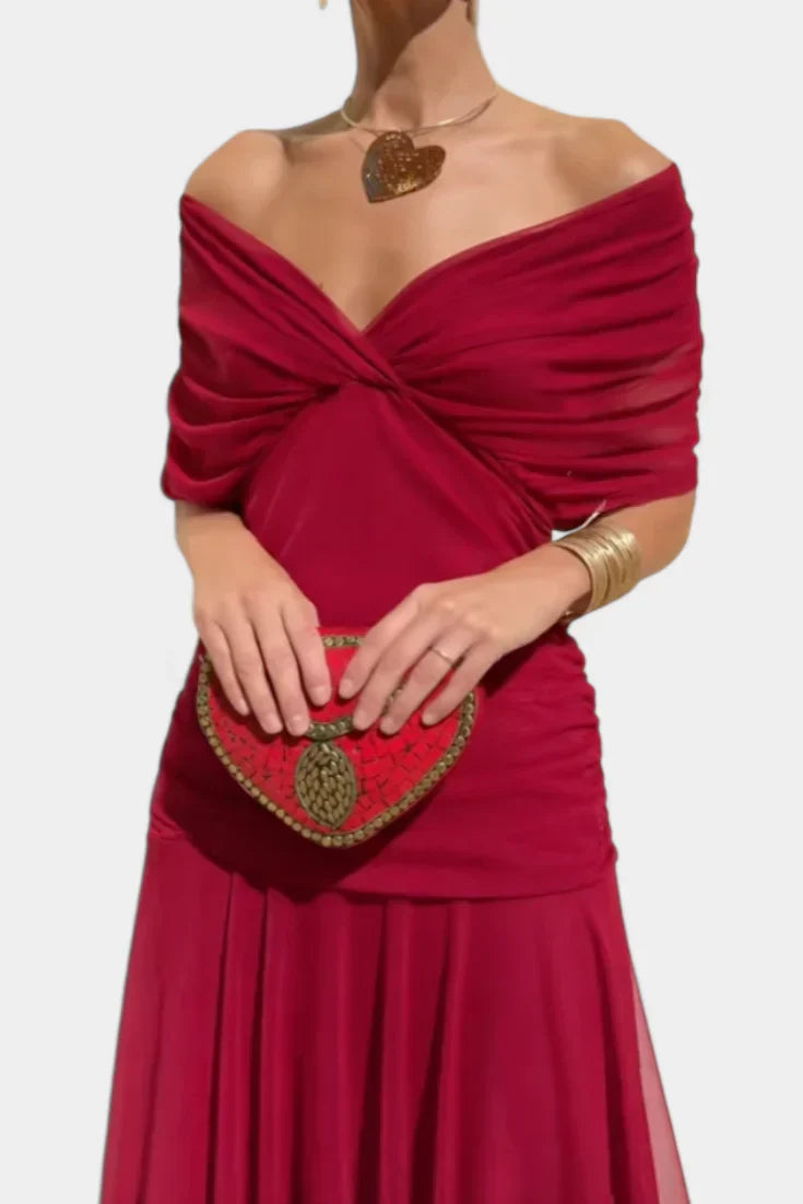 Evangeline Ruched Maxi Dress
