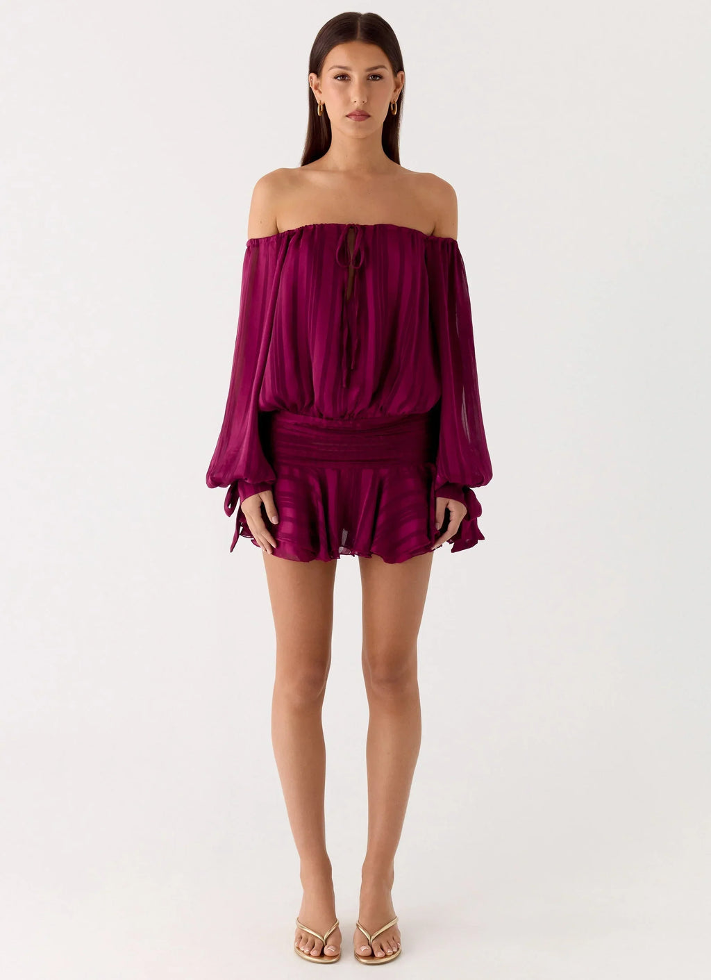 Eira Balloon Sleeve Mini Dress