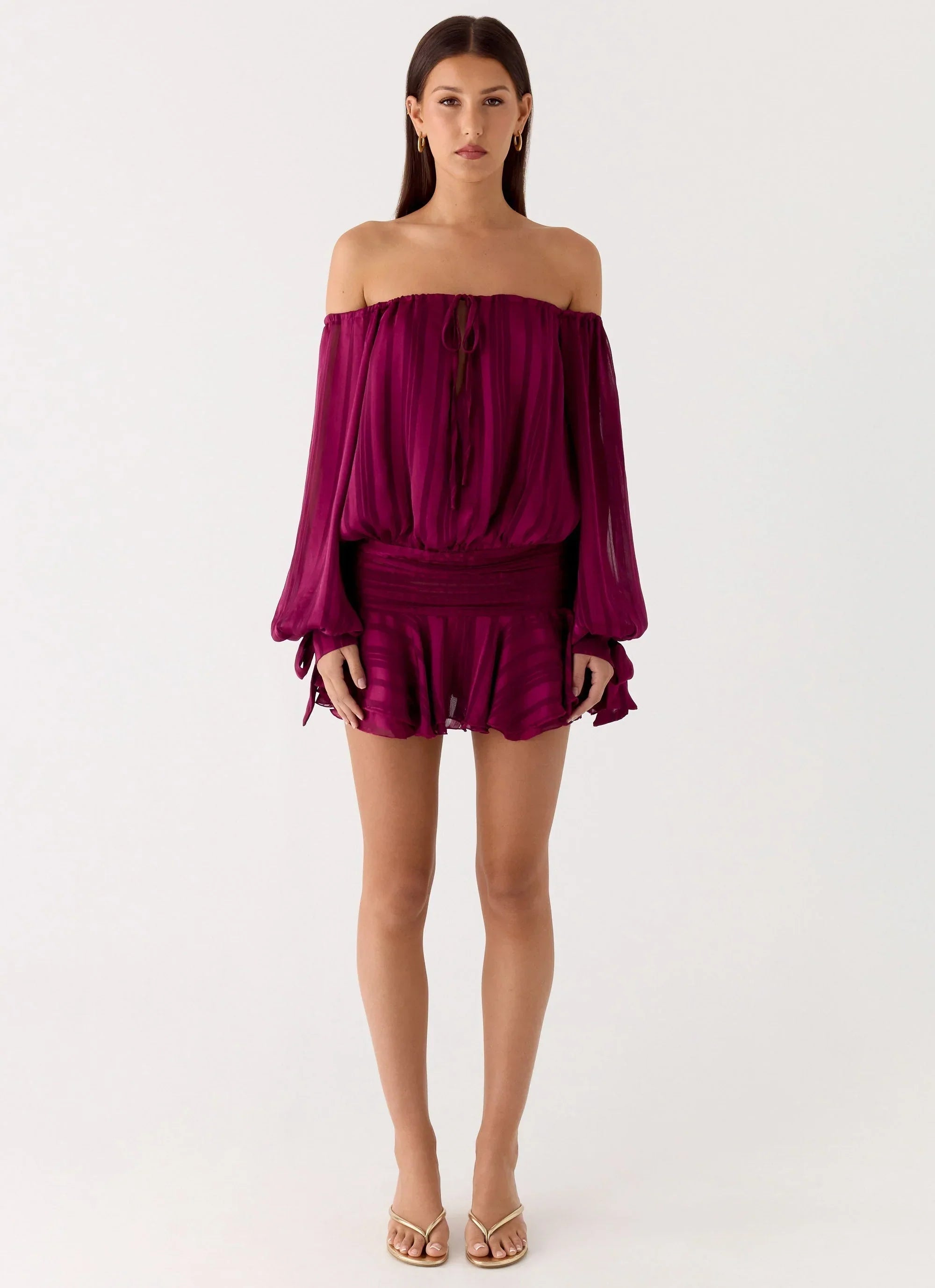 Eira Balloon Sleeve Mini Dress