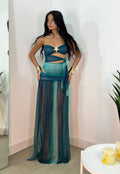 Talia Mesh Set Maxi Dress