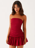Carmel Mini Dress - Merlot