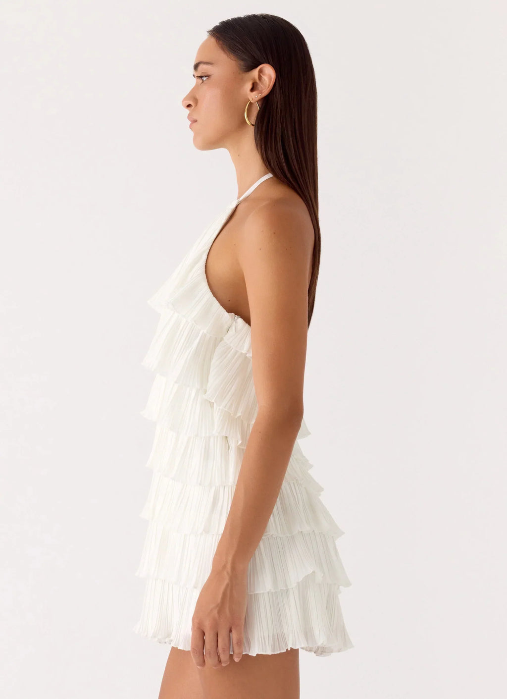 Lunar Bloom Mini Dress - Ivory