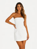 Elegant Affairs Strapless Mini Dress White