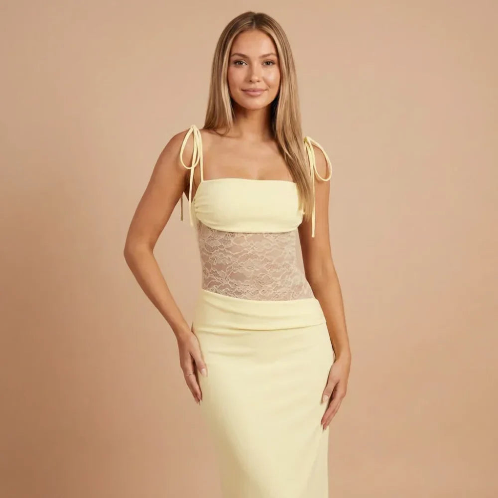 Alessandra Mesh Maxi Dress