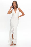 Alisette Split Maxi Dress White