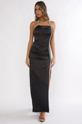Glitterati Halter Maxi Dress Black