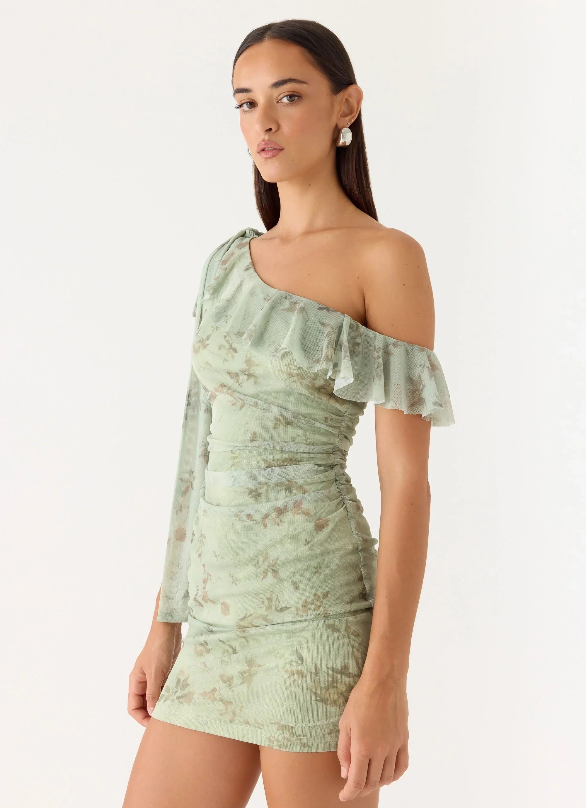 Hidden Gesture Mini Dress Wispy Fern
