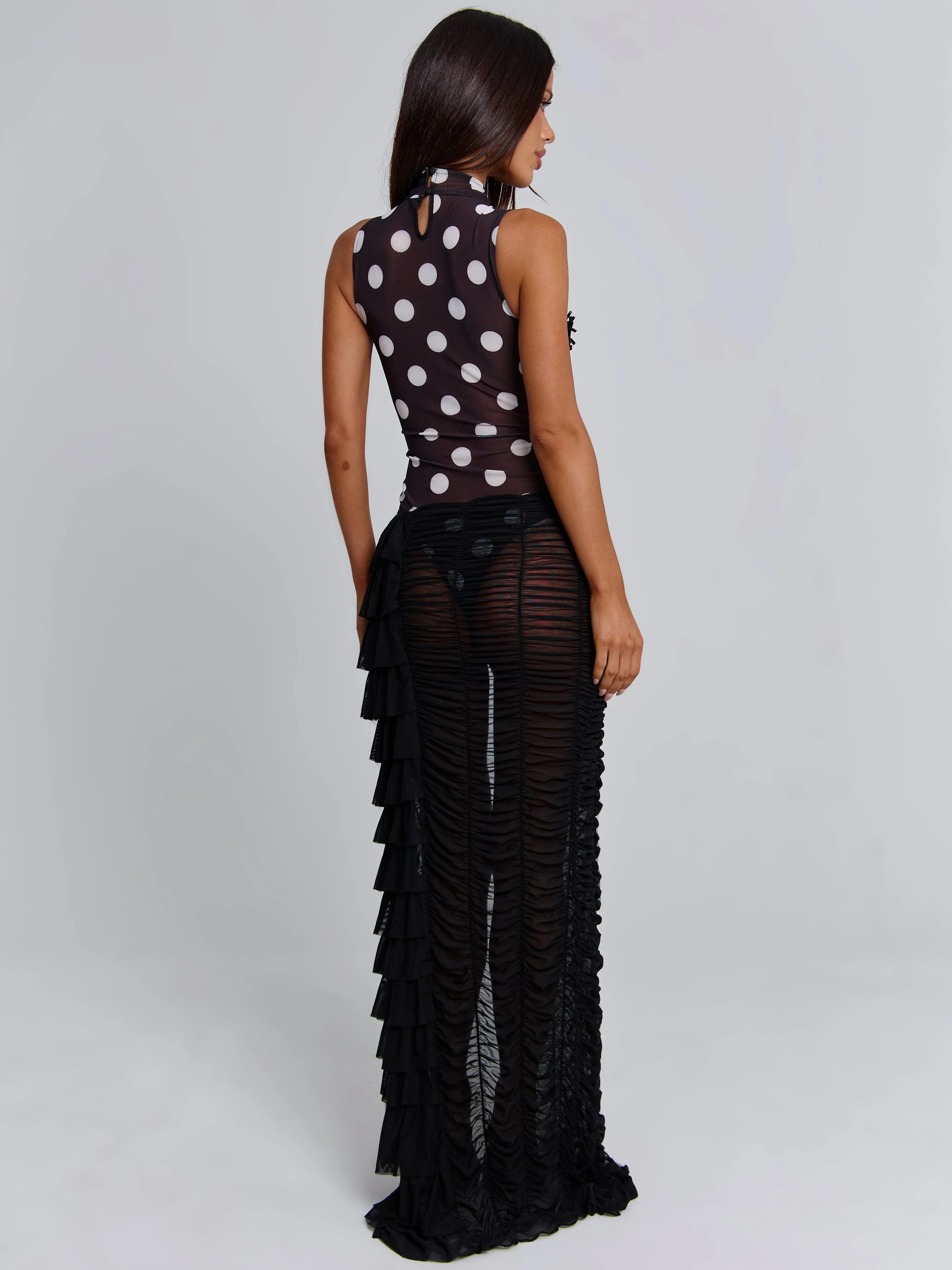 Maelis Polka Dot Maxi Dress