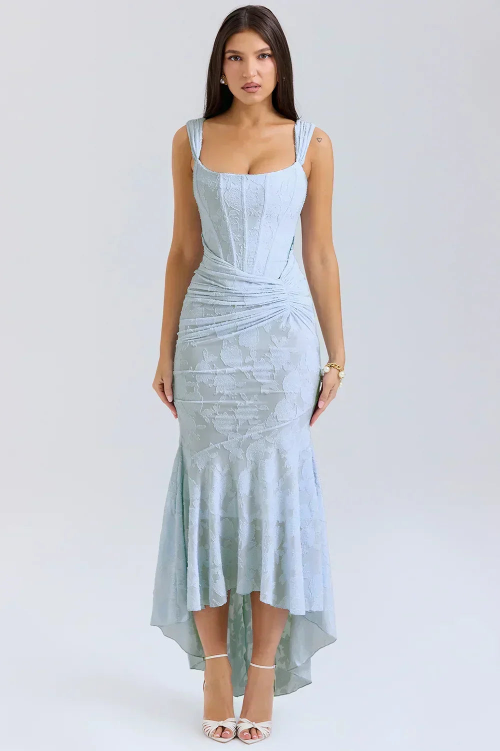 Carisia - Women'S Midi Dress With Floral Pattern