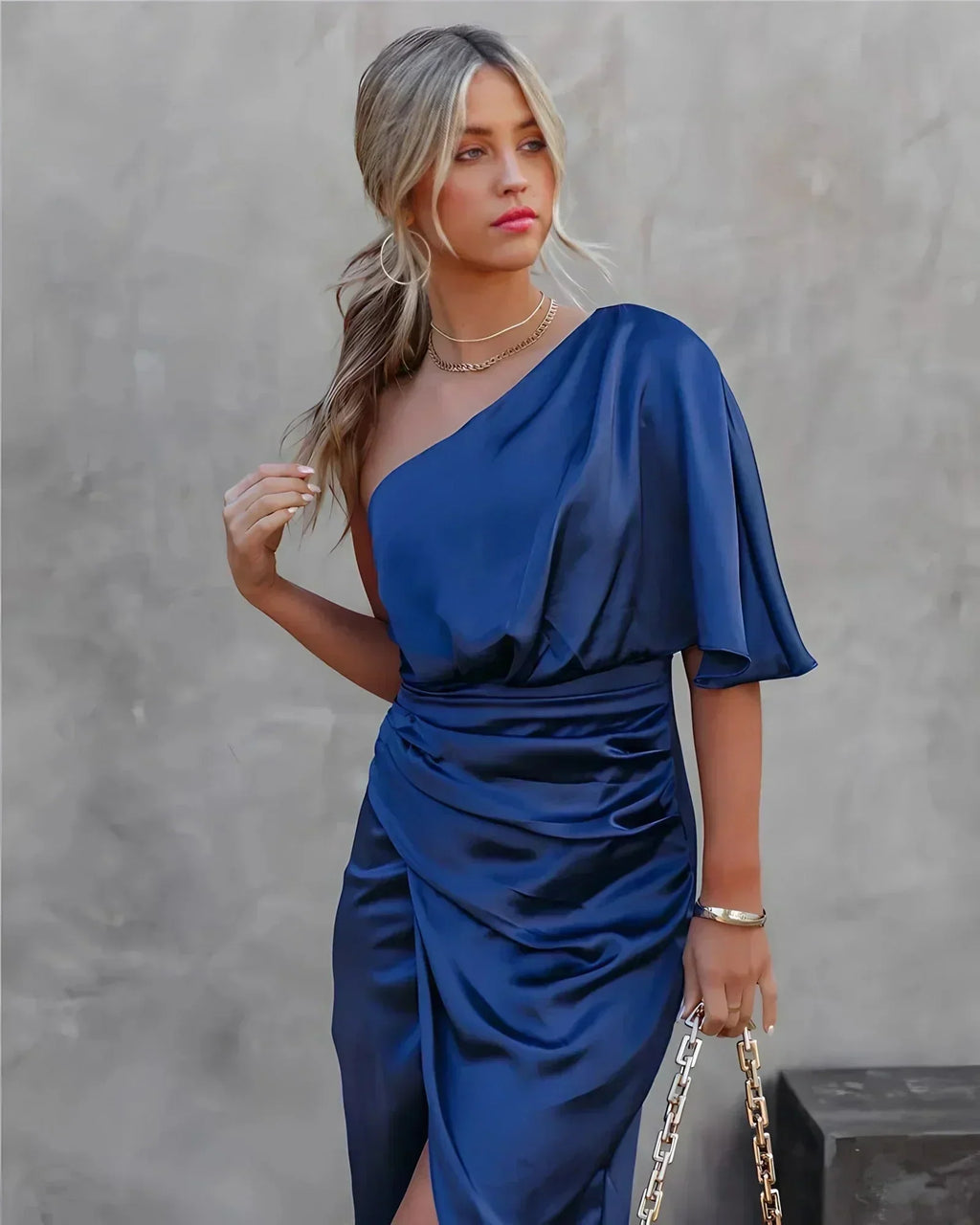 Elara Draped Midi Dress