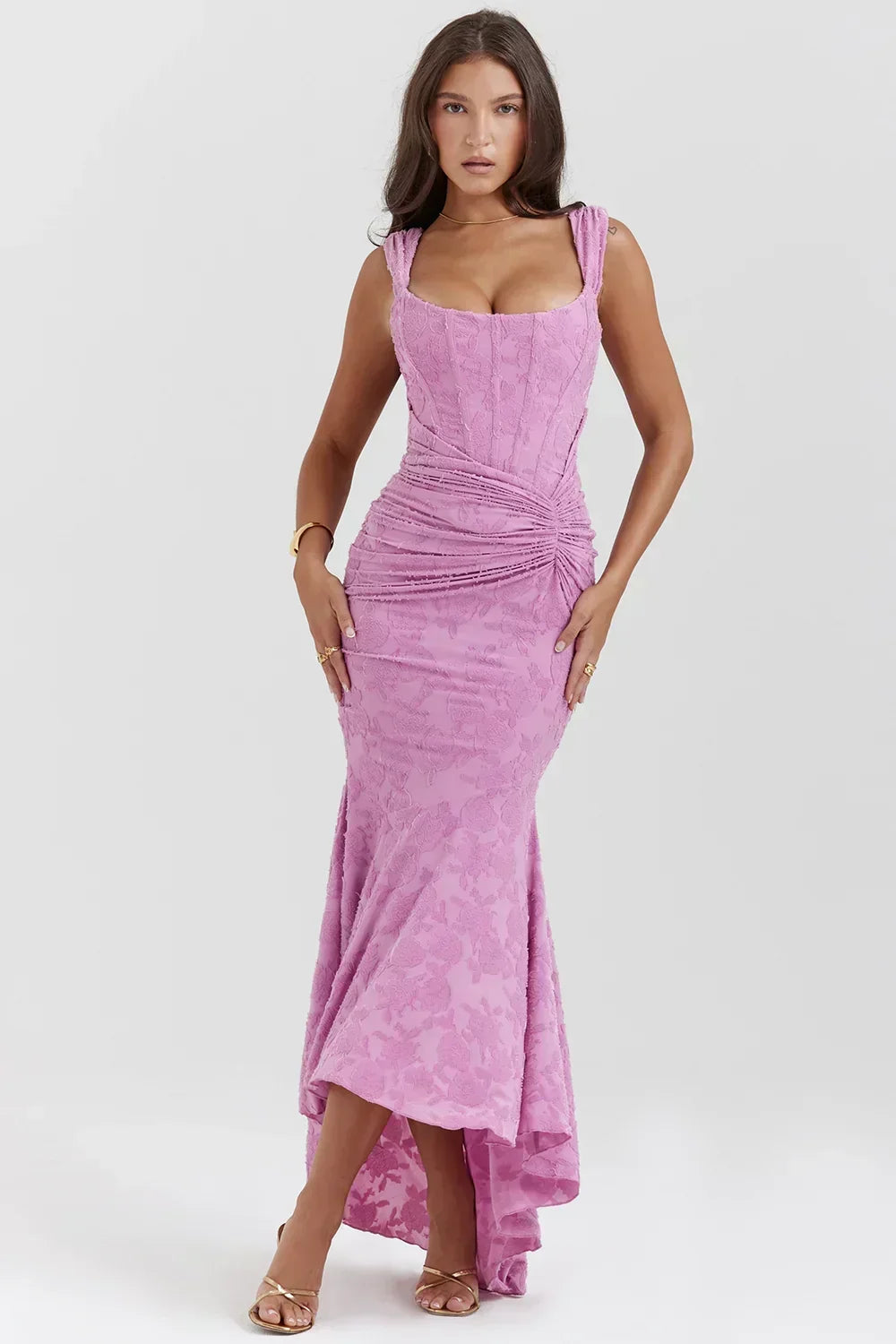 Carisia - Women'S Midi Dress With Floral Pattern