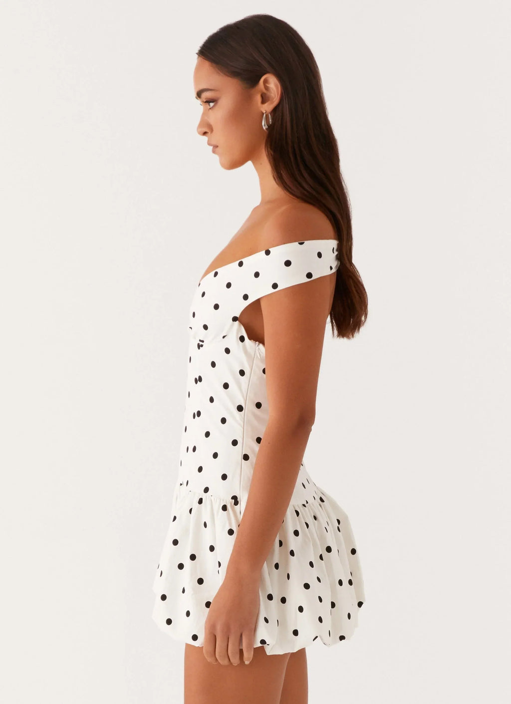 Endless Romance Mini Dress White Polkadot