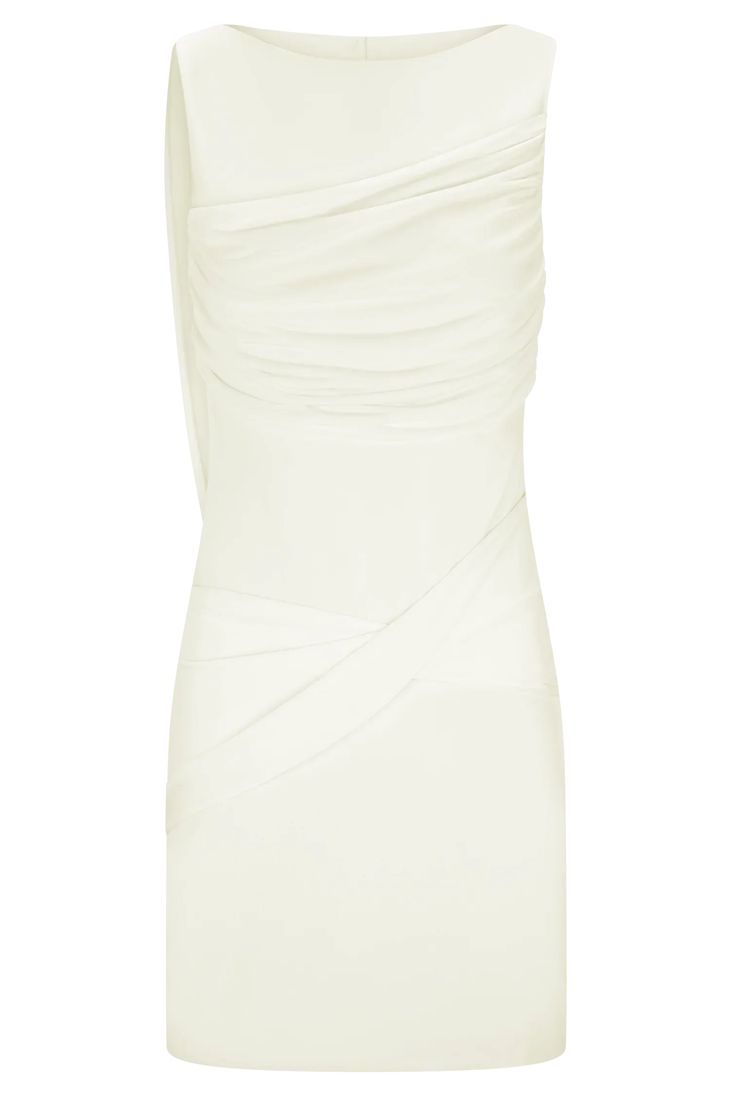 Ivory Drape Mini Dress