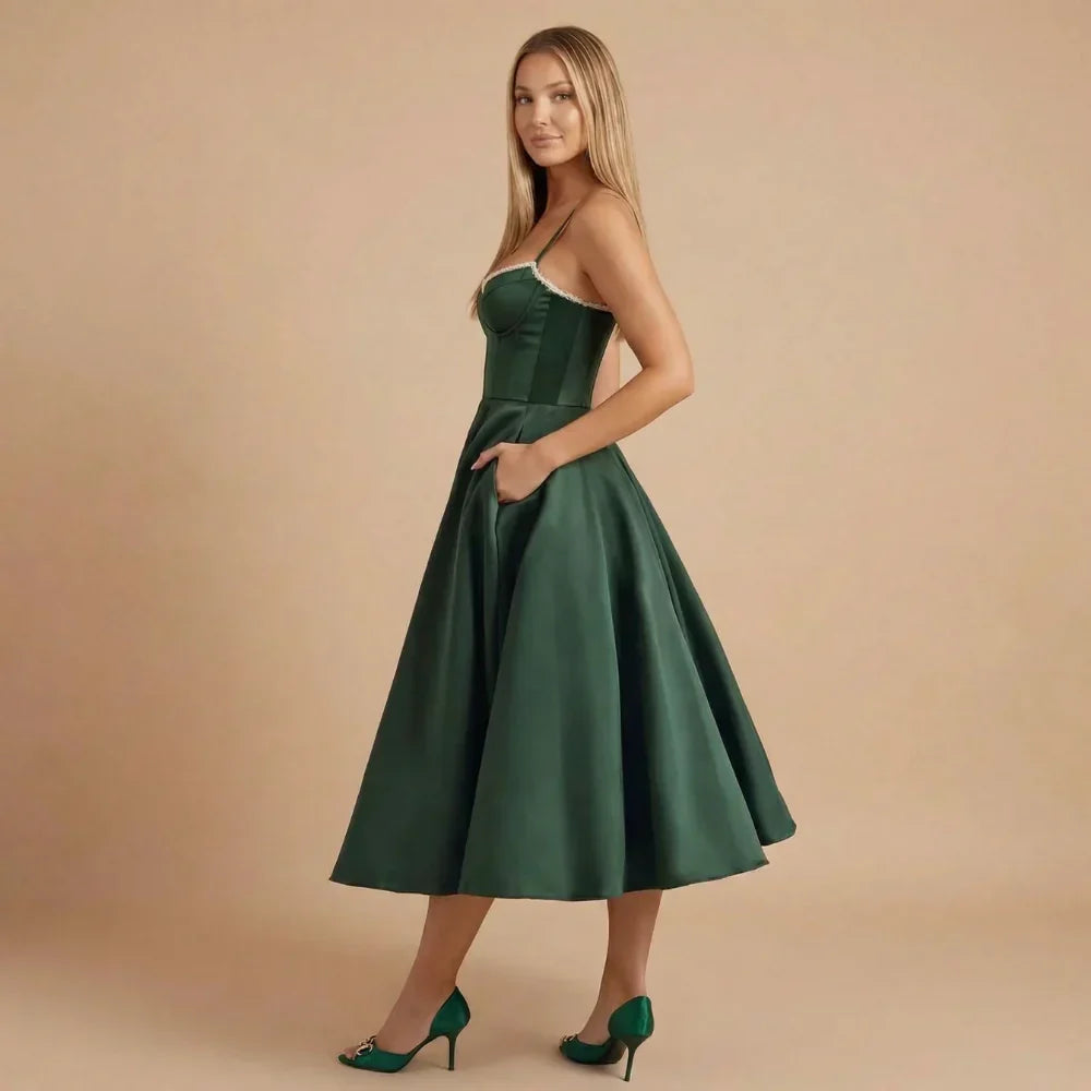 Emilia Sweetheart Midi Dress
